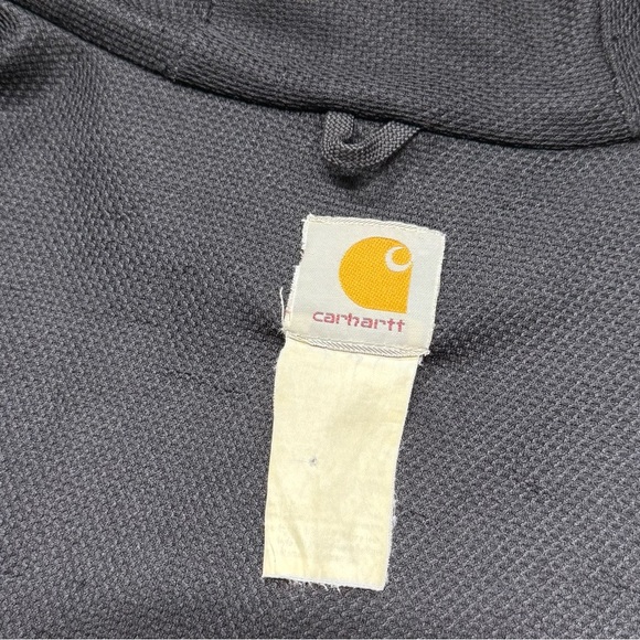 Vintage Carhartt Full Zip Hoodie Fleece Lined Workwear Jacket USA - Picture 8 of 8